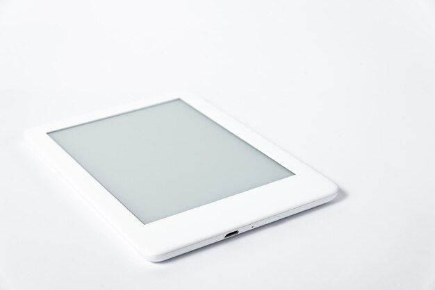 Ebook reader over isolated white background