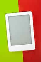 Free photo ebook reader over yellow and red background