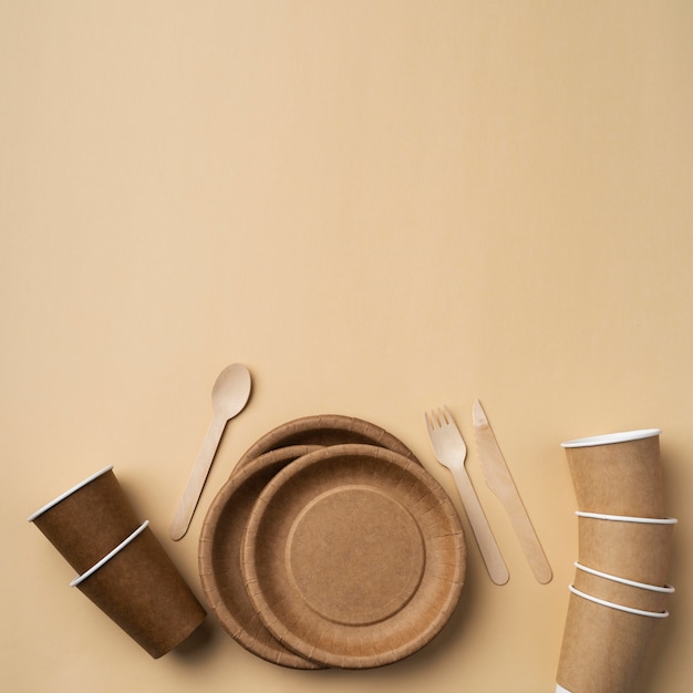 Eco friendly utensils arrangement