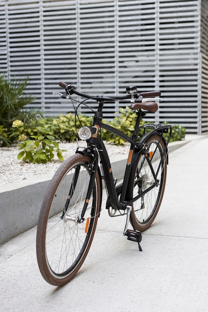 Экологичная транспортная концепция с велосипедом