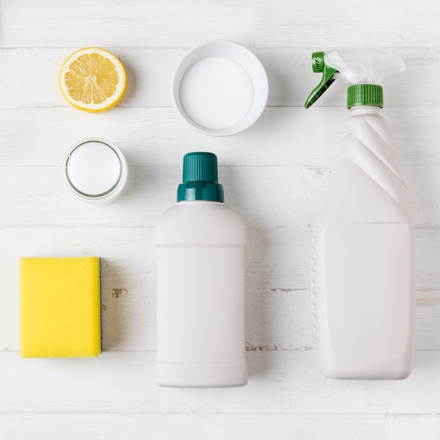 Free photo ecological cleaning products concept