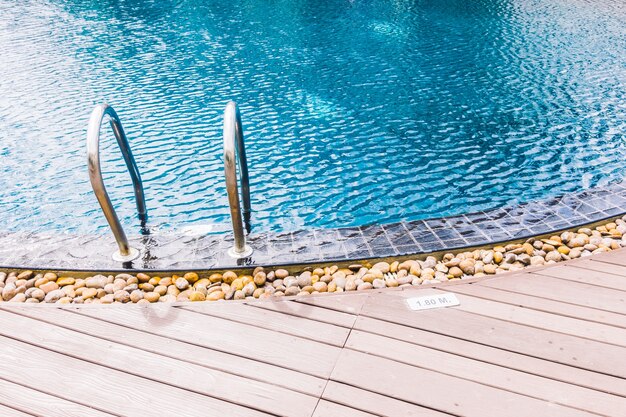 Edge of the pool with stones