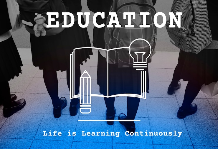 Free Photo education concept with kids in backpacks in the background 