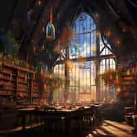 Free photo education day scene in fantasy style and aesthetic