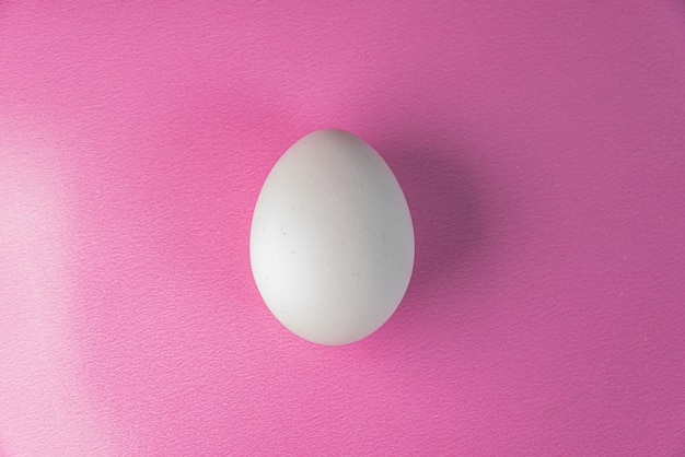 ピンクの背景に卵