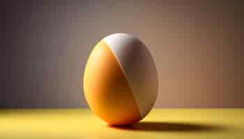 Foto gratuita bianco d'uovo e giallo pasqua concetto generativo ai