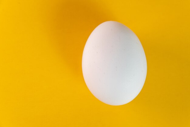 Egg on the yellow table