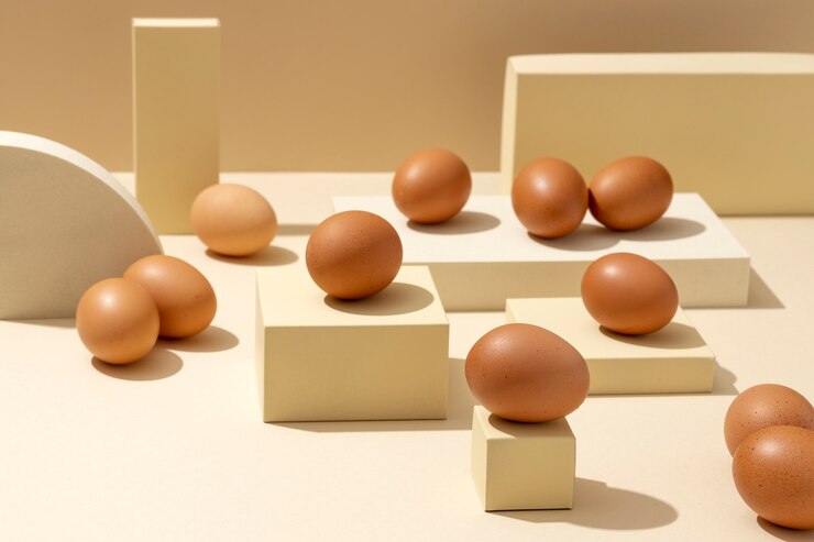 Free Photo eggs arrangement still life
