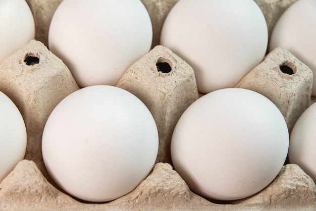 Eggs on the brown surface