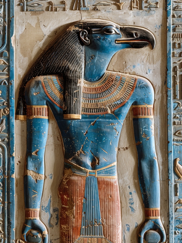 Free Photo egyptian hieroglyphs on wall