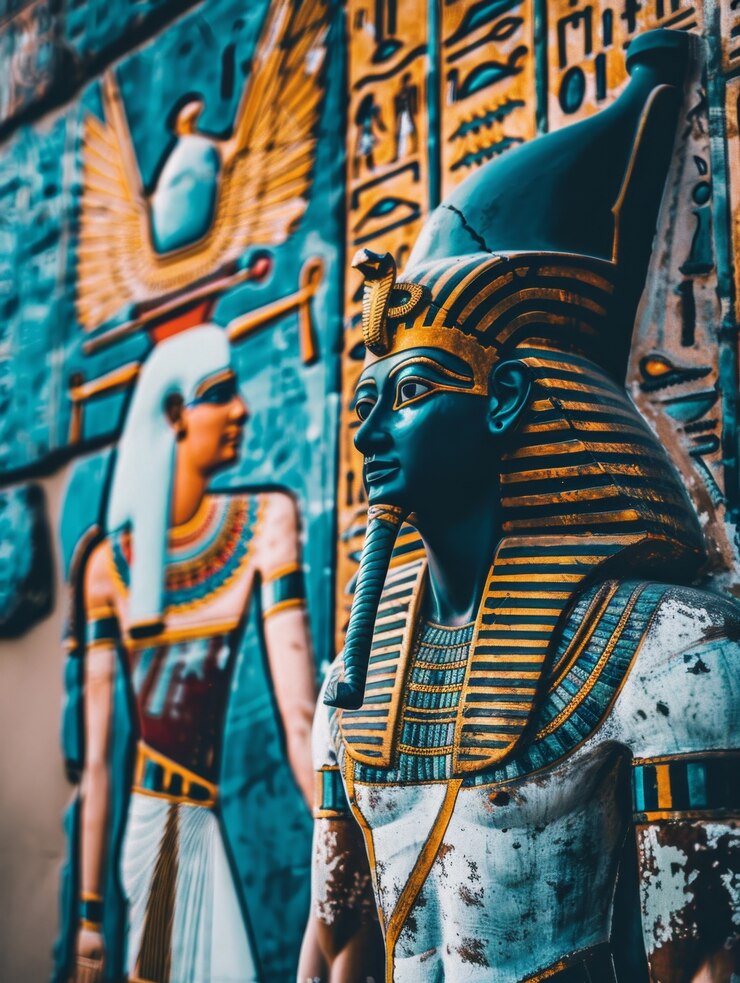 Free Photo egyptian hieroglyphs on wall