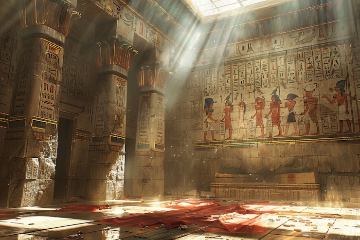 Free Photo egyptian hieroglyphs on wall