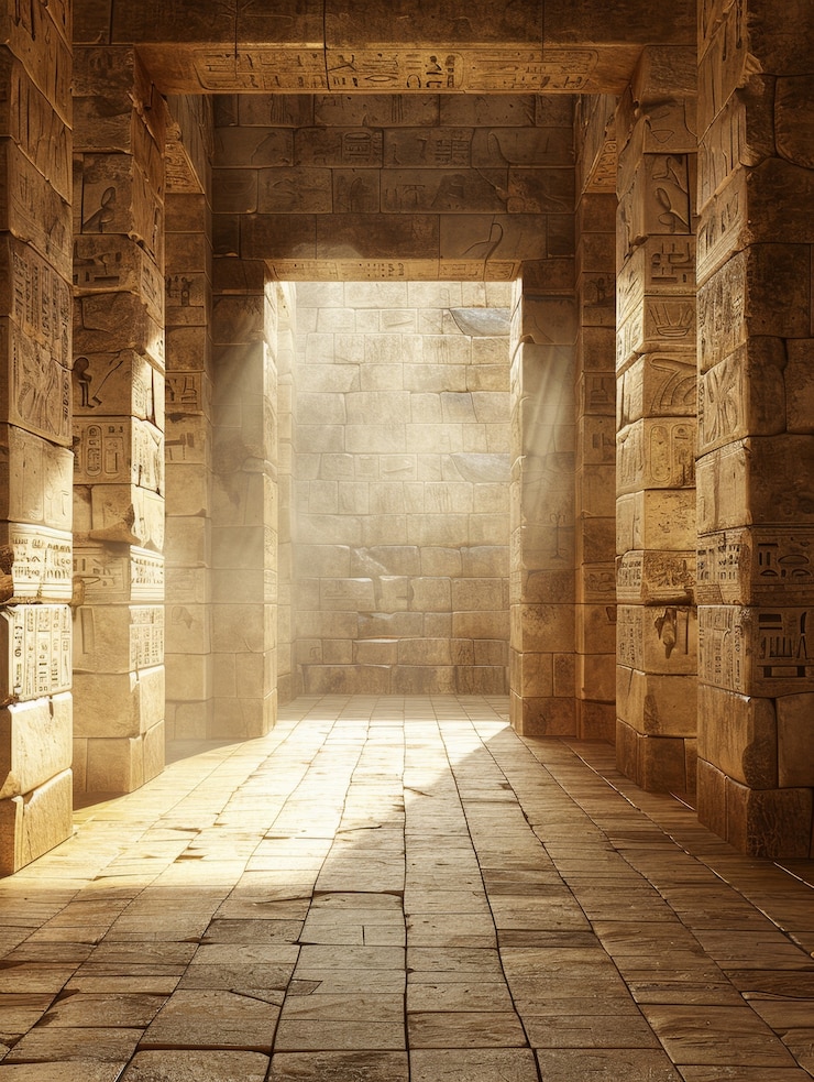 Free Photo egyptian wall with hieroglyphs