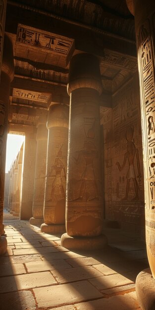 egyptian wall with hieroglyphs