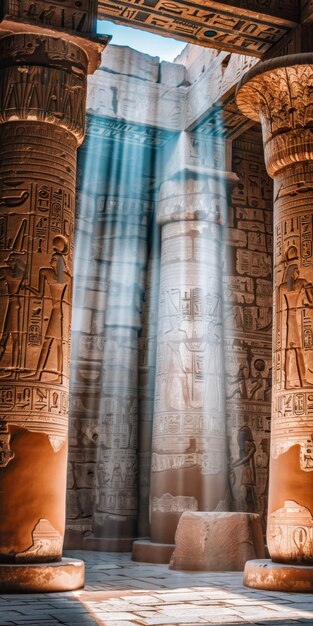 egyptian wall with hieroglyphs