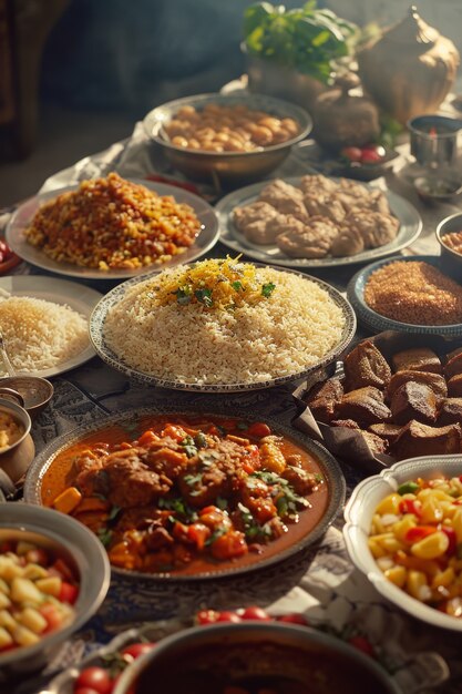 맛있는 음식으로 축하하는 이드 알피트르(Eid al-fitr)