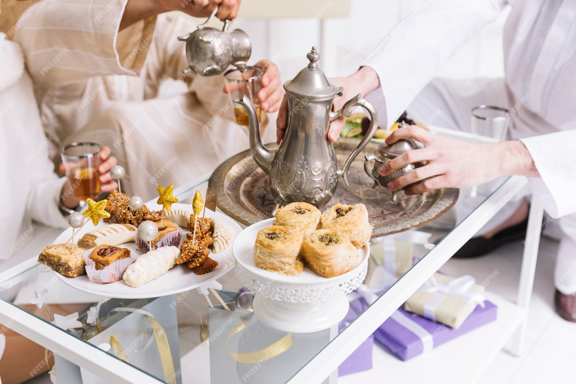 Premium Photo | Eid al-fitr concept with tea