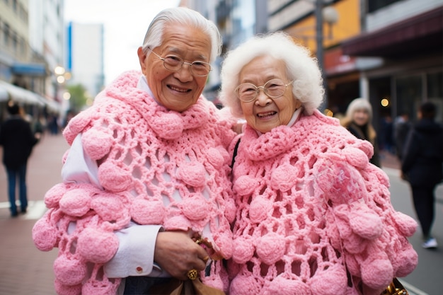 Free photo elderly couple having fun together