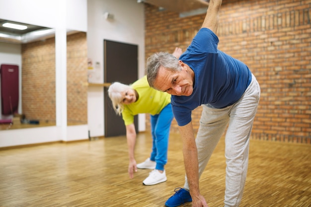 Free photo elderly people training