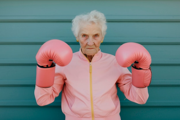 Free photo elderly person doing sport