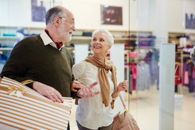 Elderly shoppers