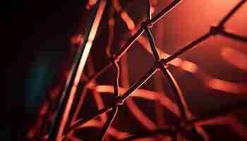 Free photo electric abstract wire grid glows futuristic design generated by ai