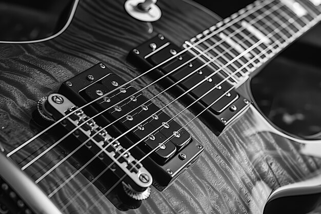 Electric guitar in beautiful setting still life