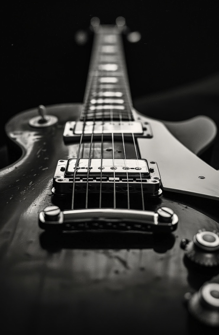 Free Photo electric guitar still life