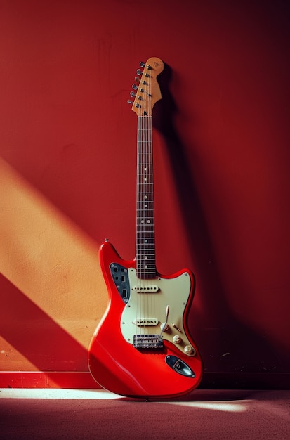 Free photo electric guitar still life