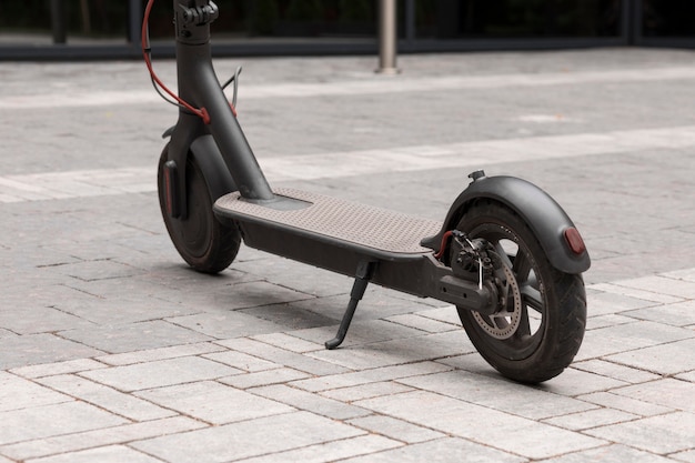 An electric scooter on the street