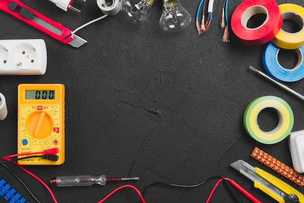 Electric tools on table