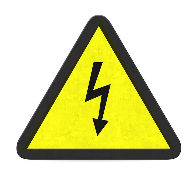 Electrical hazard sign