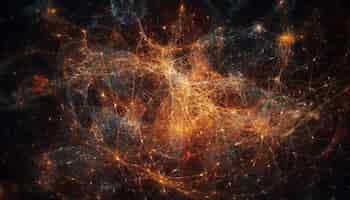 Free photo electricity ignites vibrant fantasy in exploding abstract galaxy wallpaper generated by ai