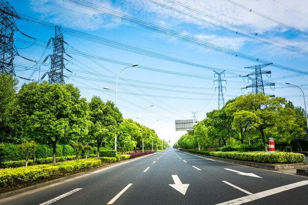 Electricity pylon isolated