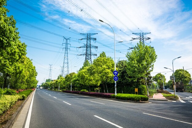 Electricity pylon isolated