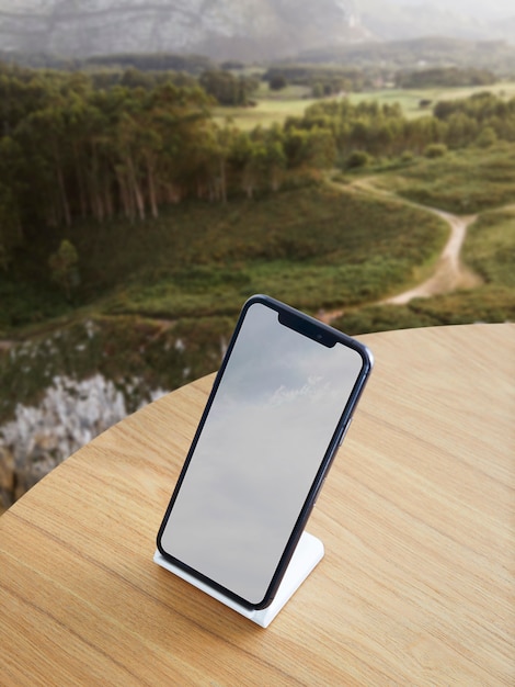 Electronic device surrounded by nature