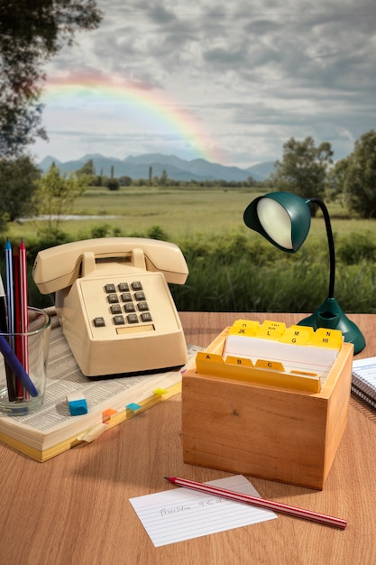 Electronic device surrounded by nature