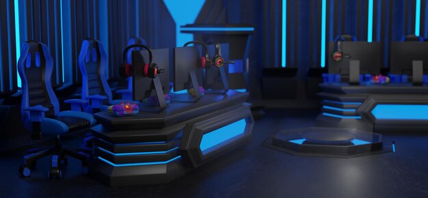 エレクトロニック スポーツ リーグ 背景 3D イラスト