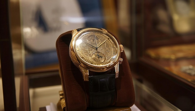 Elegance in gold luxury watch for success generated by AI