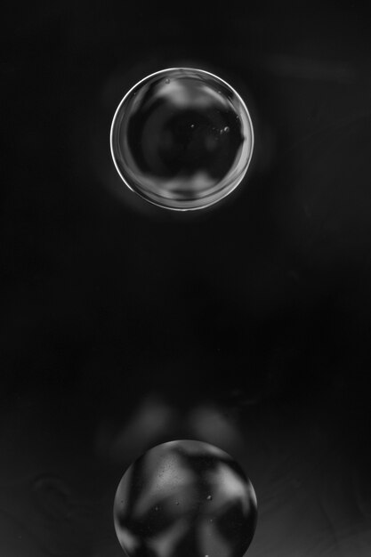 Elegant black abstract bubbles