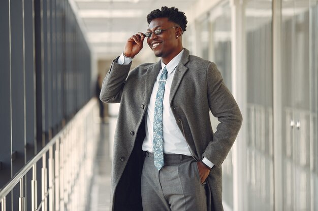 Elegant black man in the office