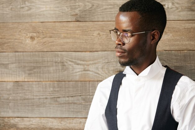 Elegant businessman wearing stylish eyeglasses