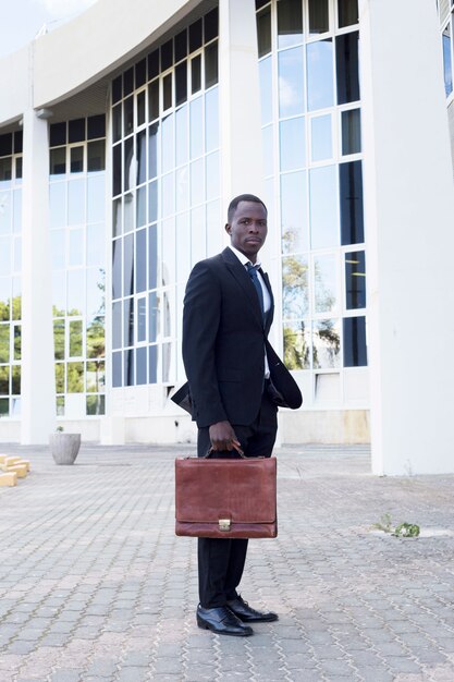 Elegant businessman with bag