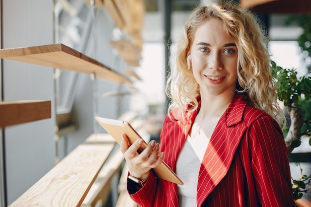 Elegant businesswoman working in a office