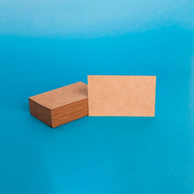 Elegant cardboard business card mockup