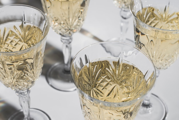 Elegant champagne glasses