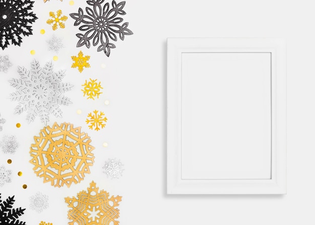 Free photo elegant christmas concept with frame