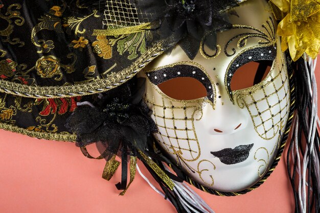 Elegant composition with venetian carnival's mask