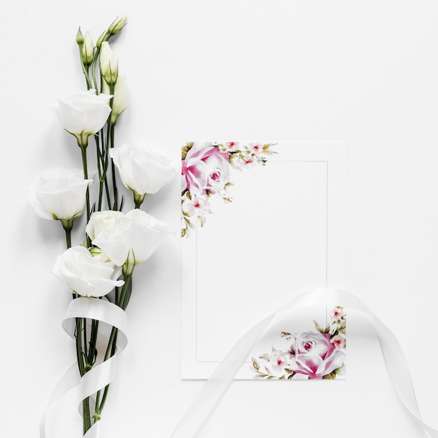 Elegant cotton branches on table