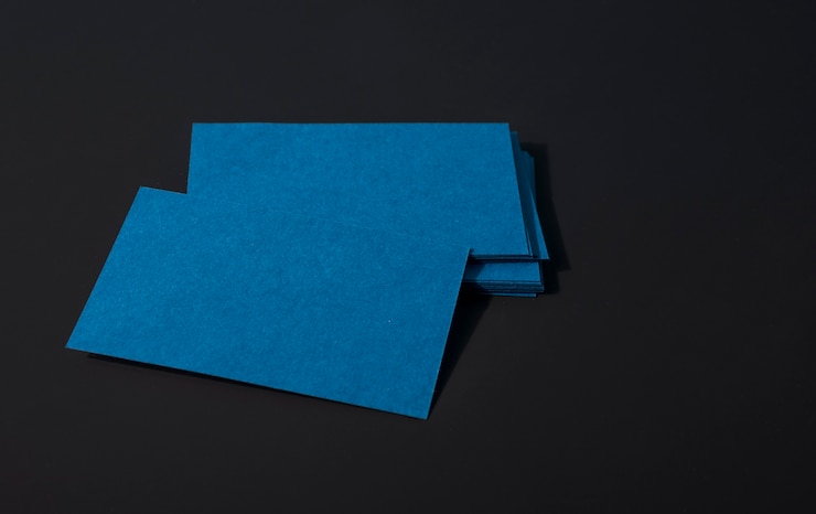 Free Photo elegant dark blue corporate visiting cards
